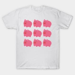 Pig animal. Seamless pattern design on white background. T-Shirt